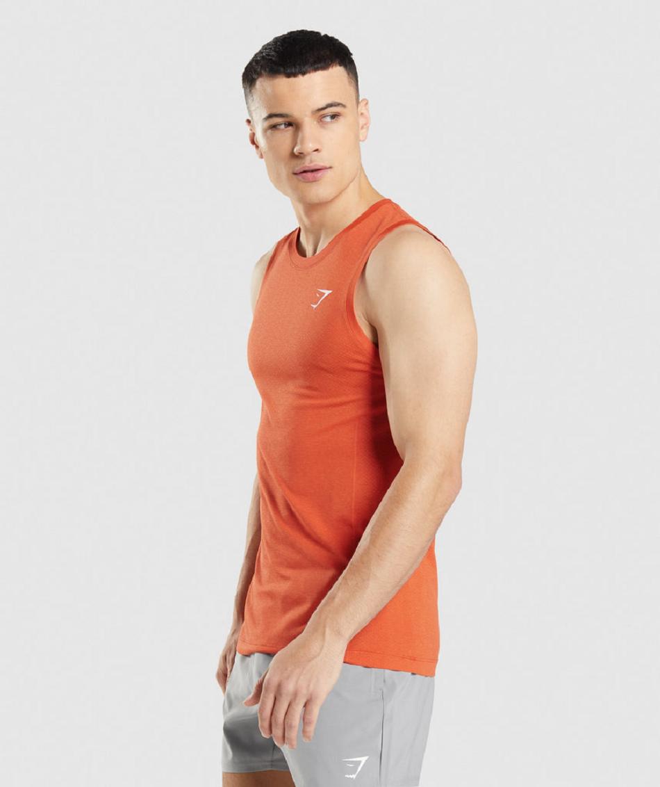 Camiseta Tirantes Gymshark Vital Seamless Light Hombre Naranjas | CO 3201XYU